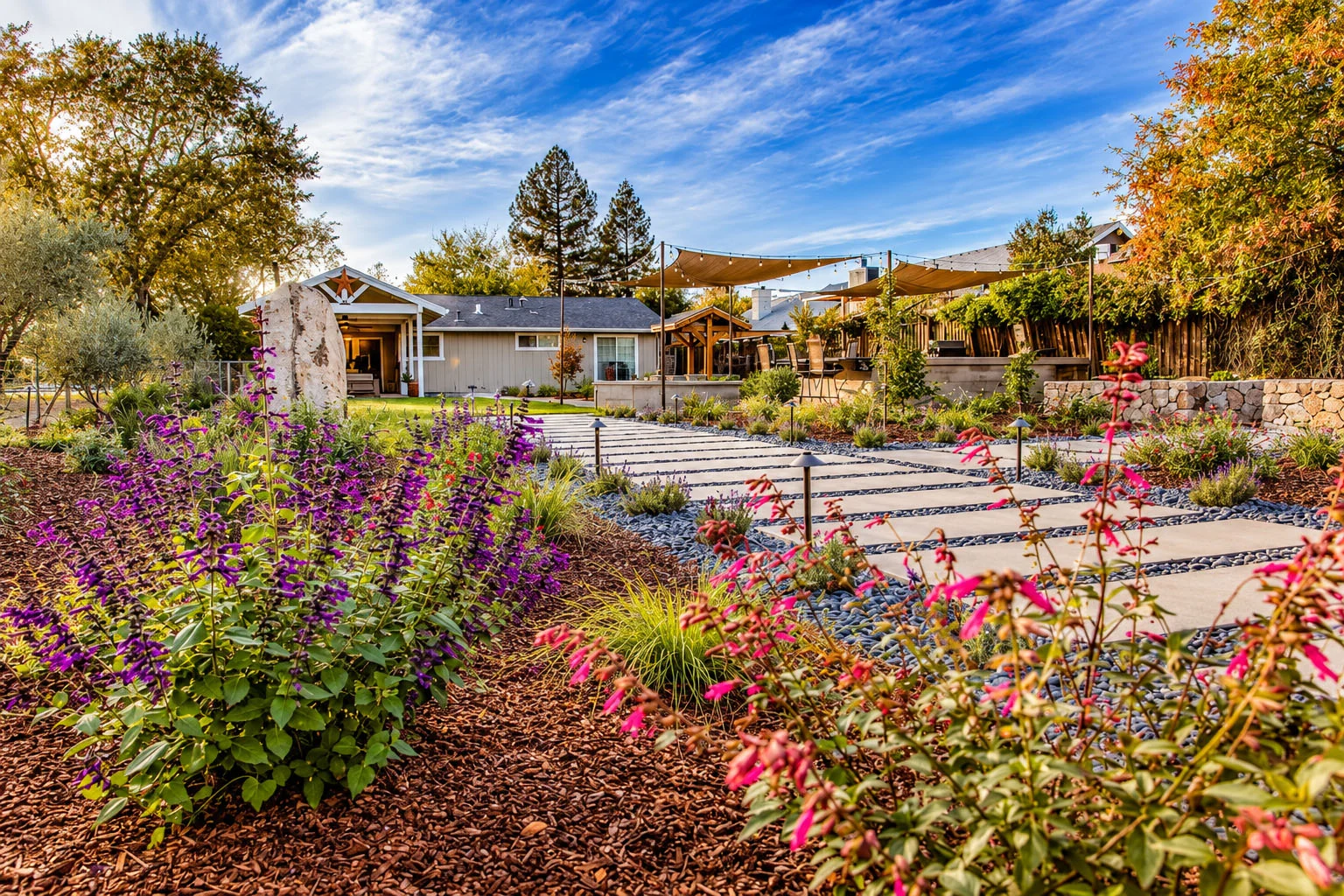Vibrant Rustic Garden Retreat